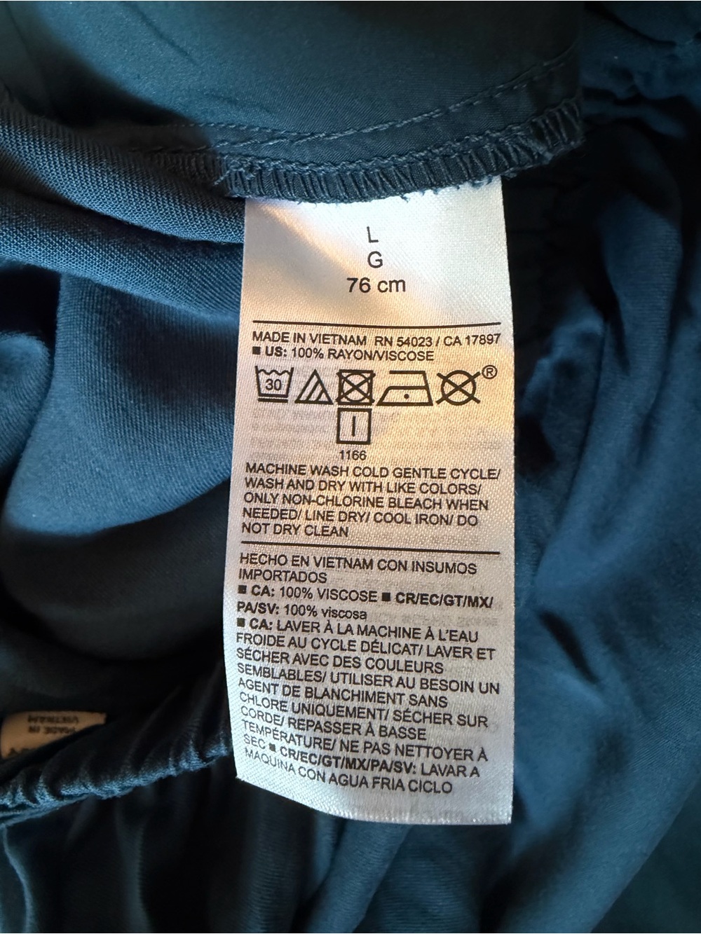 Old Navy High Rise Playa Wide Leg Blue Pants Size L - Picture 6 of 7